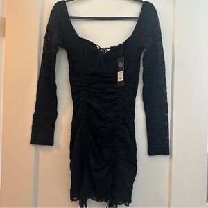 Fashion Nova Black Long Sleeve Dress